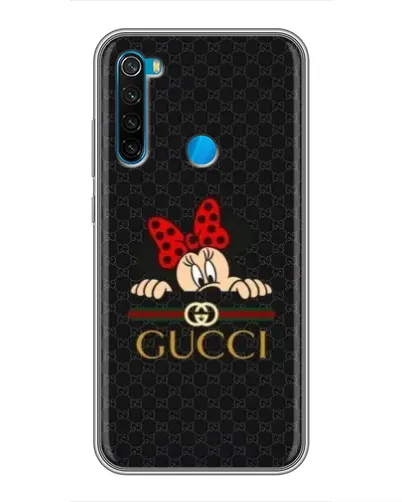 Чехол для Xiaomi Redmi Note 8T с картинкой «Минни Маус Gucci — черный»