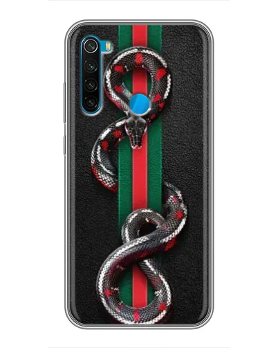Чехол для Xiaomi Redmi Note 8T с картинкой «Gucci — змея на полосе» Чехол для Xiaomi Redmi Note 8T с картинкой «Gucci — змея на полосе»