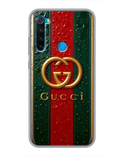 Чехол для Xiaomi Redmi Note 8T с картинкой «Gucci — фирменная полоса и золото» Чехол для Xiaomi Redmi Note 8T с картинкой «Gucci — фирменная полоса и золото»