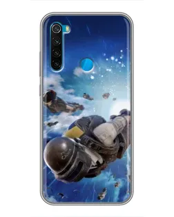 Чехол для Xiaomi Redmi Note 8T с картинкой «Десант PUBG — прыжок»