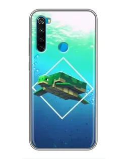 Чехол для Xiaomi Redmi Note 8T с картинкой «Черепаха Minecraft»