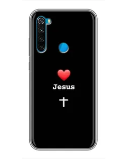 Чехол для Xiaomi Redmi Note 8T с картинкой «Сердце - Jesus»