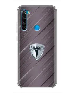 Чехол для Xiaomi Redmi Note 8T с картинкой «Металлическая текстура Tesla»