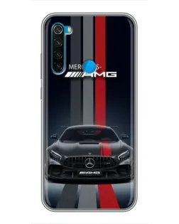 Чехол для Xiaomi Redmi Note 8T с картинкой «Mercedes — белый карбон»