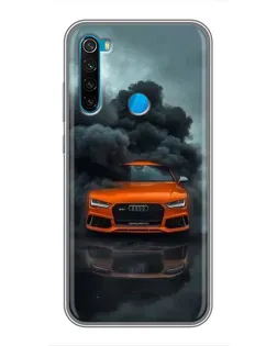 Чехол для Xiaomi Redmi Note 8T с картинкой «Audi в облаках дыма»