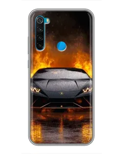 Чехол для Xiaomi Redmi Note 8T с картинкой «Lamborghini в огне»