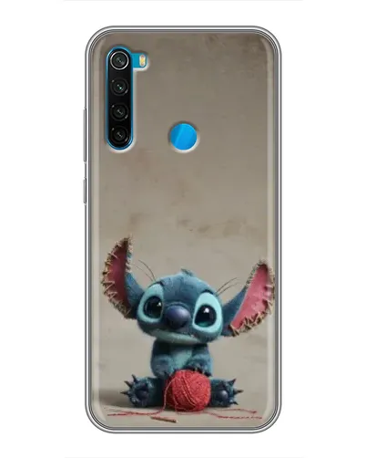 Чехол для Xiaomi Redmi Note 8T с картинкой «Стич на коричневом фоне»