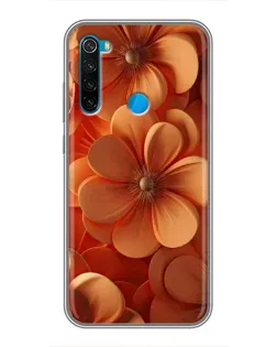 Чехол для Xiaomi Redmi Note 8T с картинкой «Оранжевый макро цветок»