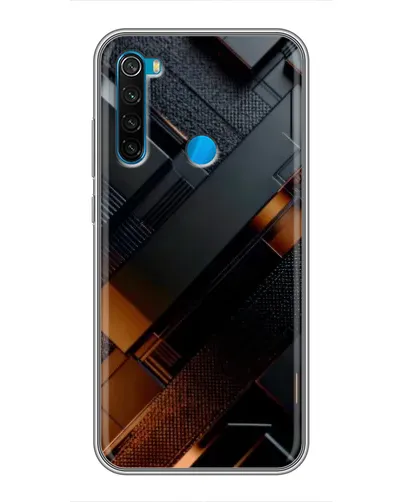 Чехол для Xiaomi Redmi Note 8T с картинкой «Черные геометрические блоки» Чехол для Xiaomi Redmi Note 8T с картинкой «Черные геометрические блоки»