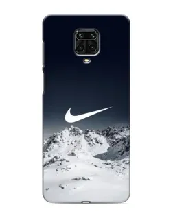 Чехол для Xiaomi Redmi Note 9 Pro Max с картинкой «Nike — зимние горы»