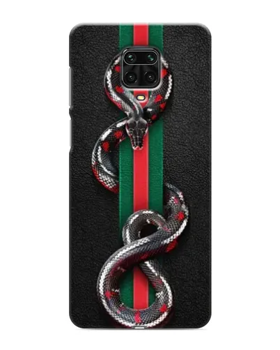 Чехол для Xiaomi Redmi Note 9 Pro Max с картинкой «Gucci — змея на полосе» Чехол для Xiaomi Redmi Note 9 Pro Max с картинкой «Gucci — змея на полосе»