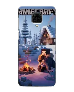 Чехол для Xiaomi Redmi Note 9 Pro Max с картинкой «Зимний Minecraft»