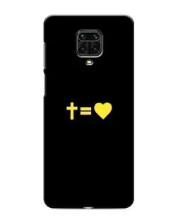 Чехол для Xiaomi Redmi Note 9 Pro Max с картинкой «Сердце и Крест»