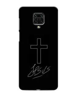 Чехол для Xiaomi Redmi Note 9 Pro Max с картинкой «Графический крест Jesus»