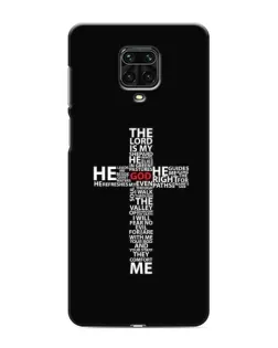 Чехол для Xiaomi Redmi Note 9 Pro Max с картинкой «Текстовый крест»
