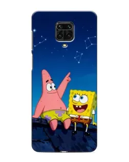 Чехол для Xiaomi Redmi Note 9 Pro Max с картинкой «Губка Боб и Патрик ночью» Чехол для Xiaomi Redmi Note 9 Pro Max с картинкой «Губка Боб и Патрик ночью»