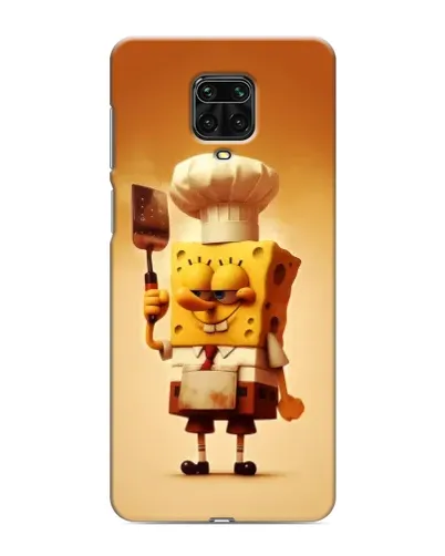 Чехол для Xiaomi Redmi Note 9 Pro Max с картинкой «Губка Боб повар»