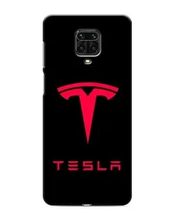 Чехол для Xiaomi Redmi Note 9 Pro Max с картинкой «Tesla Red Logo»