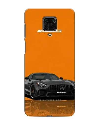 Чехол для Xiaomi Redmi Note 9 Pro Max с картинкой «Оранжевый Mercedes AMG»