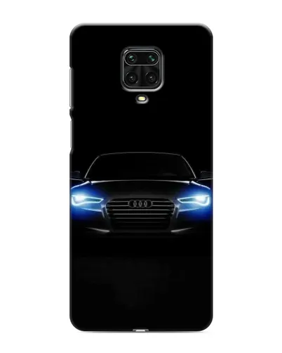 Чехол для Xiaomi Redmi Note 9 Pro Max с картинкой «Audi в неоне»