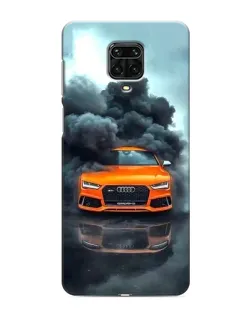Чохол для Xiaomi Redmi Note 9 Pro Max з картинкою «Audi у хмарах диму»