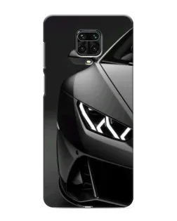 Чехол для Xiaomi Redmi Note 9 Pro Max с картинкой «Lamborghini фары детализация»