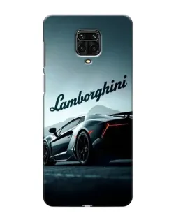 Чехол для Xiaomi Redmi Note 9 Pro Max с картинкой «Классическая надпись Lamborghini»