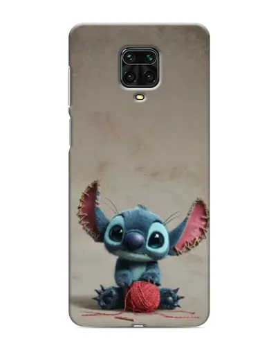 Чехол для Xiaomi Redmi Note 9 Pro Max с картинкой «Стич на коричневом фоне»