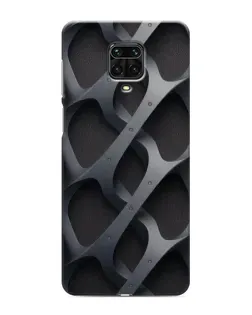 Чехол для Xiaomi Redmi Note 9 Pro Max с картинкой «Объемное серое плетение»