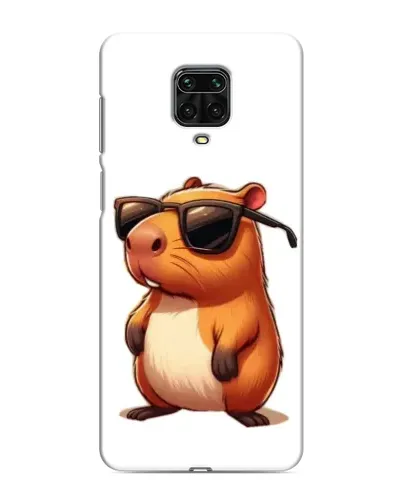 Чехол для Xiaomi Redmi Note 9 Pro Max с картинкой «Капибара в очках»