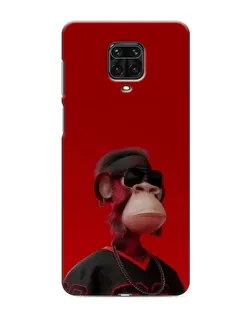 Чехол для Xiaomi Redmi Note 9 Pro с картинкой «Bored Ape в красном»