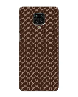 Чехол для Xiaomi Redmi Note 9 Pro с картинкой «Gucci — шоколадная сетка»