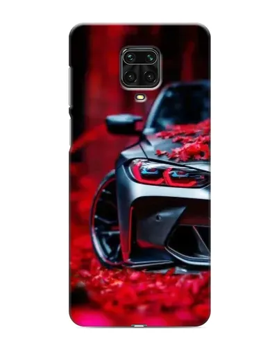 Чехол для Xiaomi Redmi Note 9 Pro с картинкой «Спортивная BMW и цветы» Чехол для Xiaomi Redmi Note 9 Pro с картинкой «Спортивная BMW и цветы»