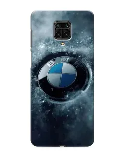 Чехол для Xiaomi Redmi Note 9 Pro с картинкой «Логотип BMW — лед»