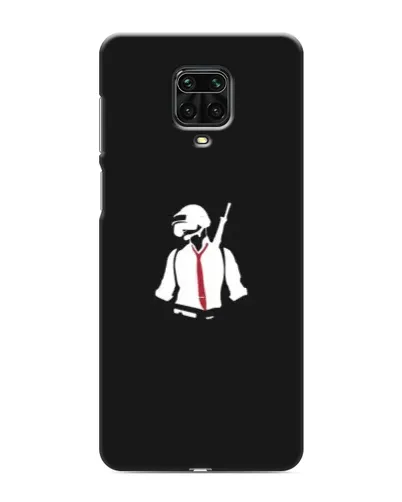 Чехол для Xiaomi Redmi Note 9 Pro с картинкой «PUBG — силуэт воина»