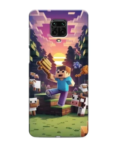 Чехол для Xiaomi Redmi Note 9 Pro с картинкой «Стив на ферме»