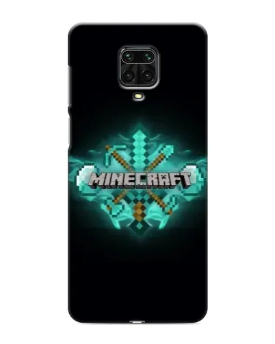 Чехол для Xiaomi Redmi Note 9 Pro с картинкой «Minecraft Diamond лого»