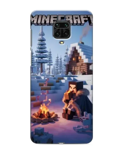 Чехол для Xiaomi Redmi Note 9 Pro с картинкой «Зимний Minecraft»