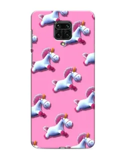Чехол для Xiaomi Redmi Note 9 Pro с картинкой «Единороги на розовом»