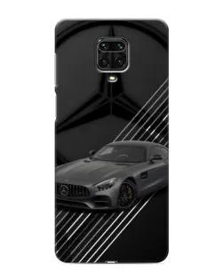 Чехол для Xiaomi Redmi Note 9 Pro с картинкой «Mercedes AMG — графика»