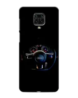 Чехол для Xiaomi Redmi Note 9 Pro с картинкой «Салон Audi — руль»