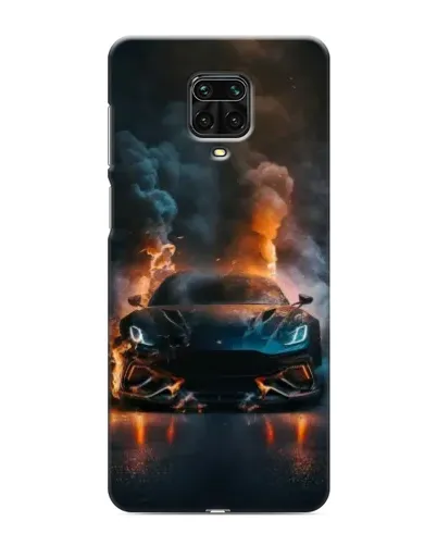 Чехол для Xiaomi Redmi Note 9 Pro с картинкой «Lamborghini дымная эстетика»