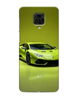 Чехол для Xiaomi Redmi Note 9 Pro с картинкой «Салатовый Lamborghini Huracan»