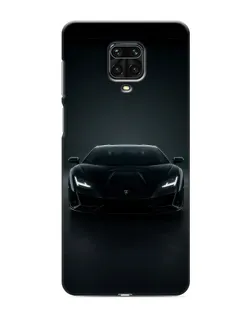 Чехол для Xiaomi Redmi Note 9 Pro с картинкой «Черный Lamborghini Aventador»