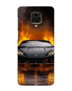 Чехол для Xiaomi Redmi Note 9 Pro с картинкой «Lamborghini в огне»