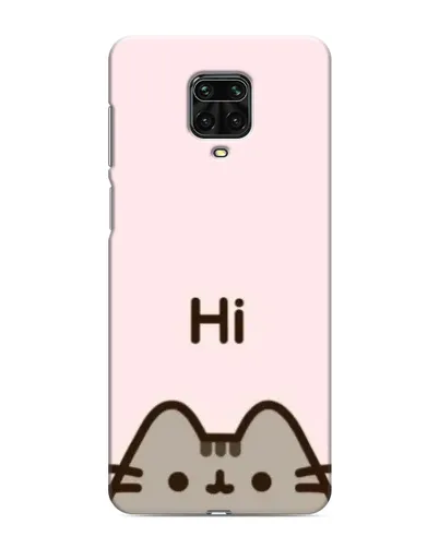 Чехол для Xiaomi Redmi Note 9 Pro с картинкой «Пушин говорит Hi»