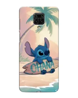 Чехол для Xiaomi Redmi Note 9 Pro с картинкой «Стич на серфе»