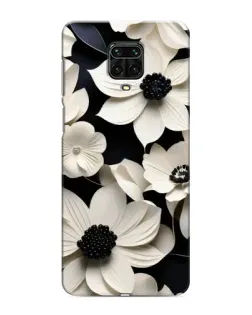 Чехол для Xiaomi Redmi Note 9 Pro с картинкой «Объемные белые цветы» Чехол для Xiaomi Redmi Note 9 Pro с картинкой «Объемные белые цветы»