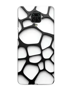 Чехол для Xiaomi Redmi Note 9 Pro с картинкой «Белая объемная сетка»