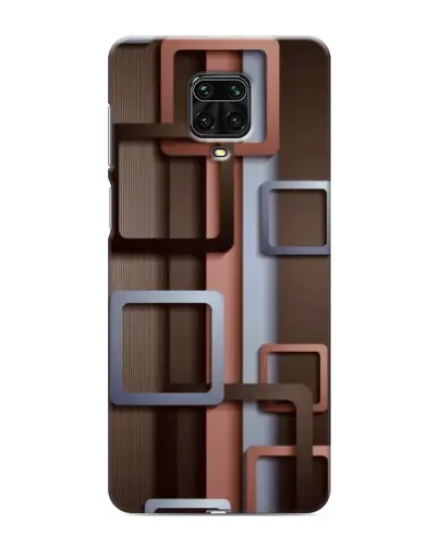 Чехол для Xiaomi Redmi Note 9 Pro с картинкой «Коричневые объемные квадраты» Чехол для Xiaomi Redmi Note 9 Pro с картинкой «Коричневые объемные квадраты»